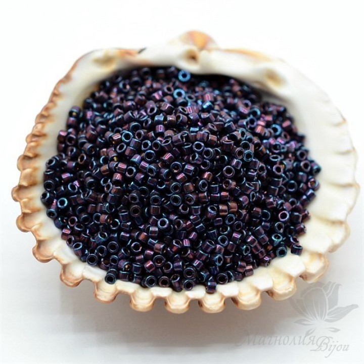 Бисер Delica DB1004 Metallic Red-purple/Gold Iris, 5 грамм