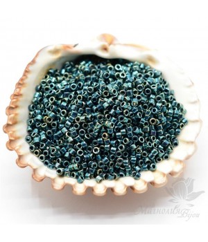 Бисер Delica DB1006 Metallic Blue-green/Gold Iris, 5 грамм