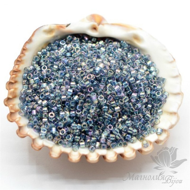 Бисер Delica DB111 Transparent Grey Luster AB, 5 грамм