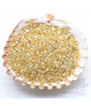Бисер Delica DB1212 Silver Line Crystal Ivory, 5 грамм