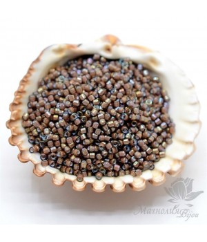 Бисер Delica DB1790 White Lined Sable Brown AB, 5 грамм