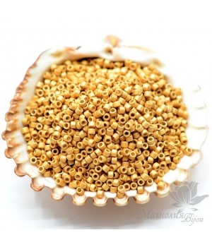 Бисер Delica DB1832F Duracoat Galvanized Matt Gold, 5 грамм