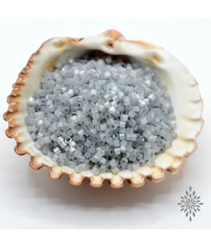 Бисер Delica DB1871 Silk Inside Dyed Smoke Grey AB, 5 грамм