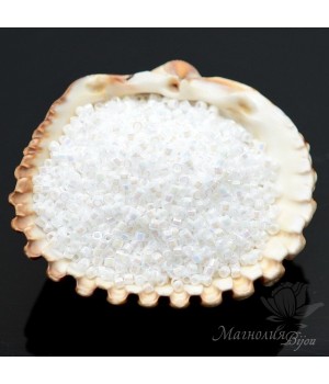 Бисер Delica DB202 White Pearl AB, 5 грамм