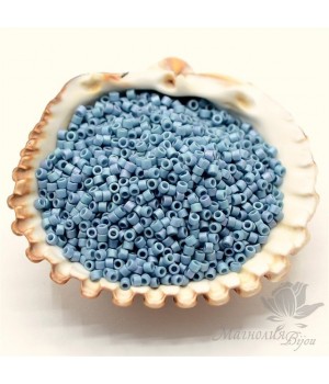 Бисер Delica DB376 Matte Met. Lt. Grey/Blue, 5 грамм