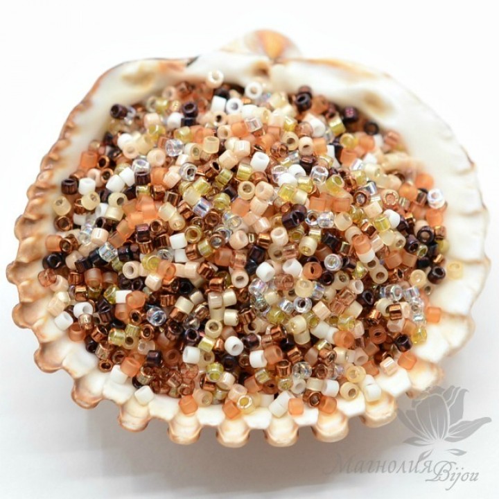 Бисер Delica цилиндрический Mix22 11/0, 5 грамм