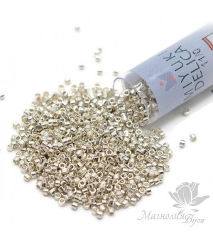 Бисер Delica DB035-TB Galvanized Silver, туба 7.2 грамма