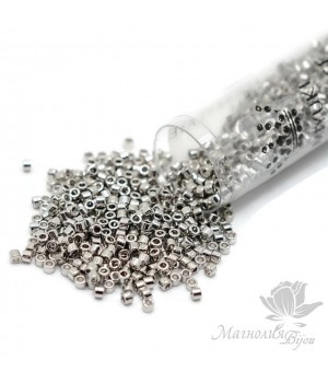 Бисер Delica DB038 Palladium Plated, туба 7.2 грамма