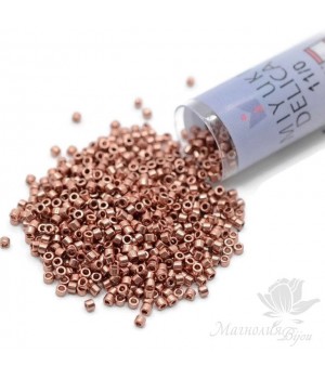 Бисер Delica DB040 Bright Copper Plated, туба 7.2 грамма