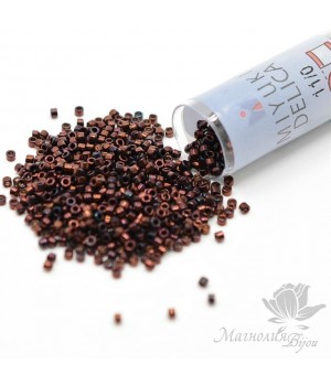 Бисер Delica DB1002 Metallic Gold Iris, туба 7.2 грамма