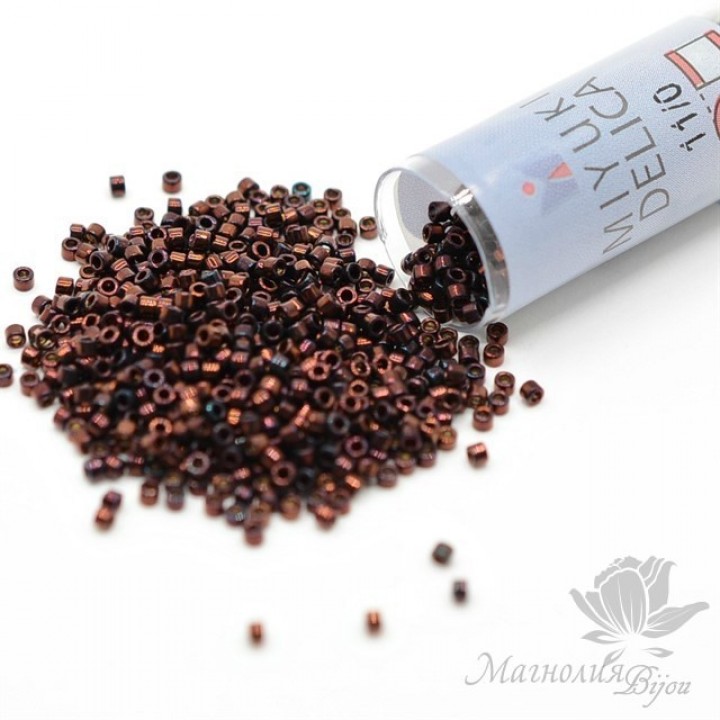 Бисер Delica DB1002 Metallic Gold Iris, туба 7.2 грамма