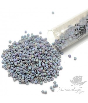 Бисер Delica DB1063 Matte Blue Slate AB, туба 7.2 грамма