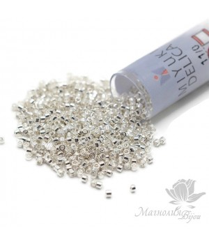 Бисер Delica DB551 Sterling Silver Plate, туба 7.2 грамма Бисер Delica DB551 Sterling Silver Plate, туба 7.2 грамма