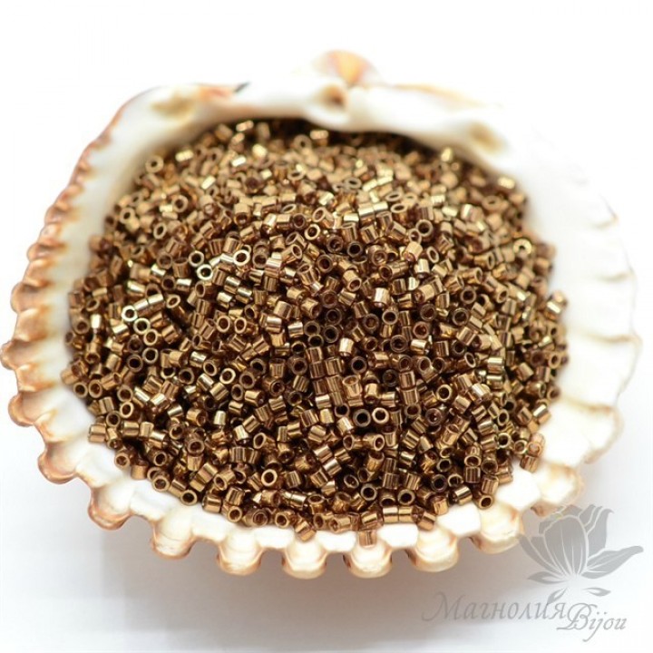 Бисер Delica цилиндрический S0022L, металлик, 5 грамм