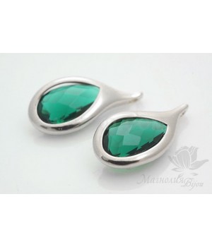 ПОДВЕСКА "Emerald Dew", родиевое покрытие