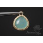 ПОДВЕСКА «Амазонит Stones», позолота 14 карат