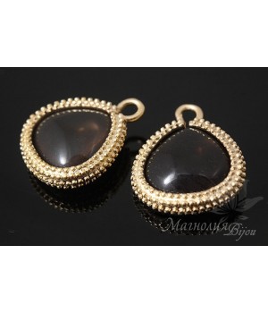 ПОДВЕСКА «Дымчатый кварц Stones», позолота 14 карат