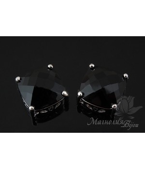 ПОДВЕСКА "Black Cube", родиевое покрытие