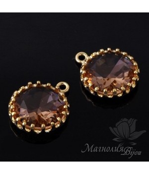 ПОДВЕСКА "Diamond Beige", позолота 14 карат