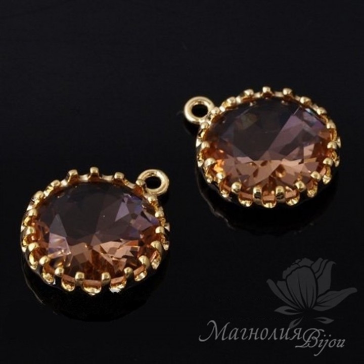 ПОДВЕСКА "Diamond Beige", позолота 14 карат