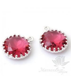 ПОДВЕСКА "Diamond Rubin", родиевое покрытие