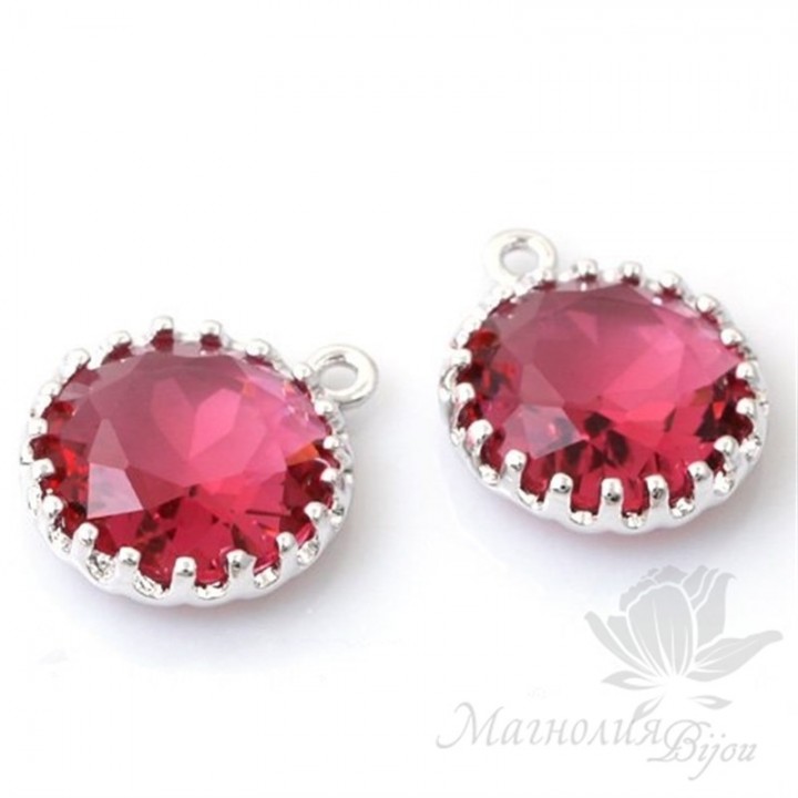 ПОДВЕСКА "Diamond Rubin", родиевое покрытие