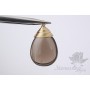 ПОДВЕСКА-КАПЛЯ "Дымчатый кварц", позолота 16 карат