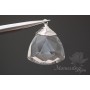 ПОДВЕСКА-КАПЛЯ "Горный хрусталь", родиевое покрытие 