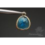 ПОДВЕСКА "Capri blue elegant", позолота 14 карат