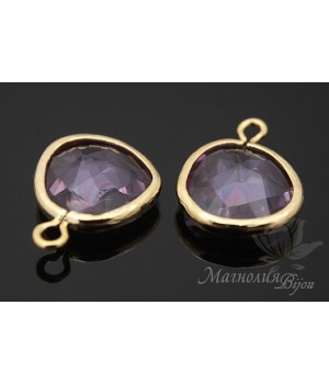 ПОДВЕСКА "Lavender elegant", позолота 14 карат