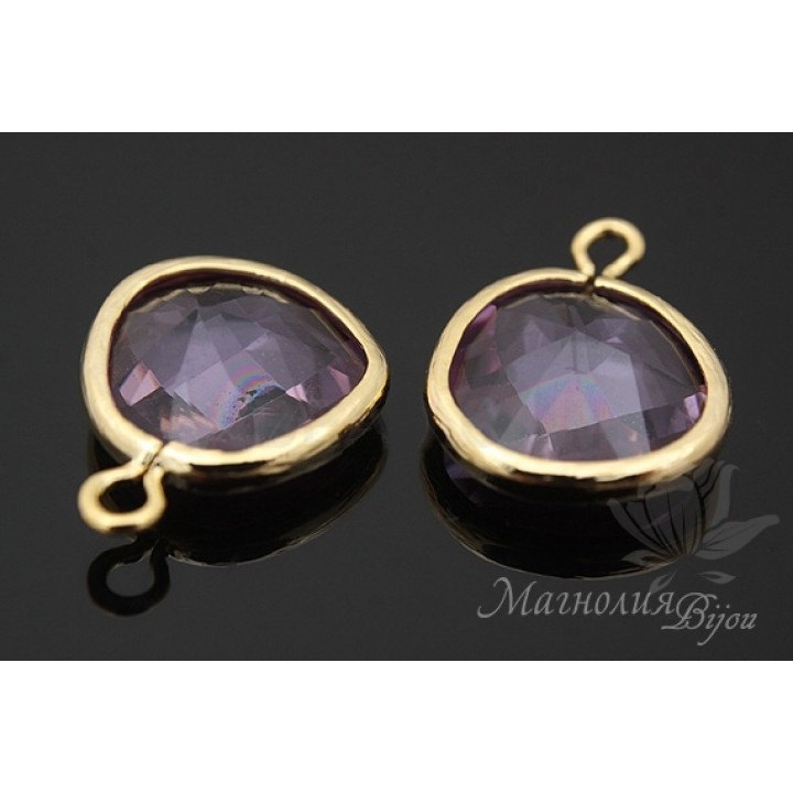 ПОДВЕСКА "Lavender elegant", позолота 14 карат