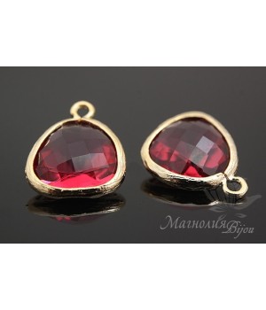 ПОДВЕСКА "Ruby elegant", позолота 14 карат