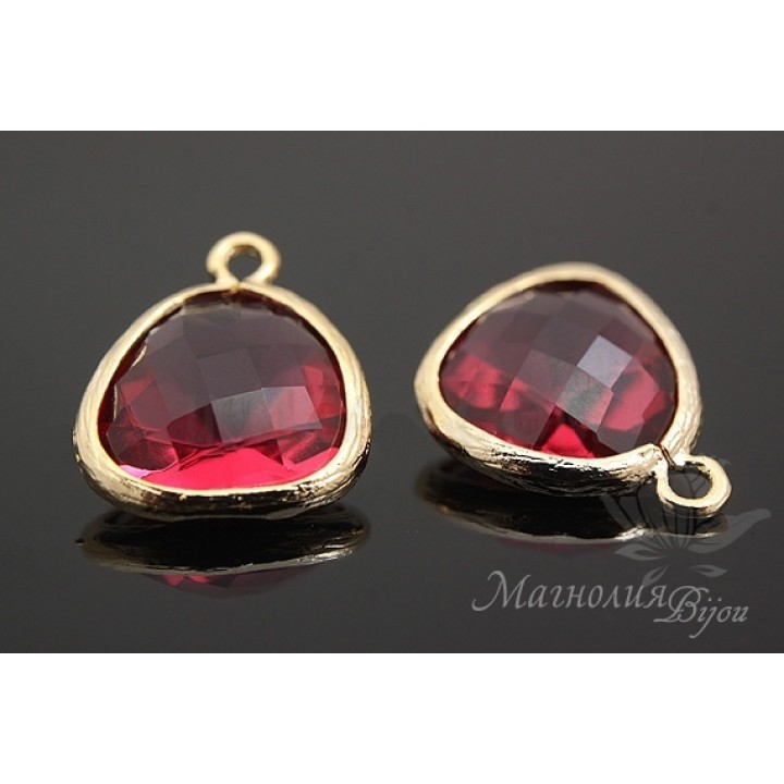 ПОДВЕСКА "Ruby elegant", позолота 14 карат