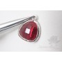 ПОДВЕСКА "Ruby elegant", родиевое покрытие