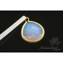 ПОДВЕСКА "Pink Opal Teardrop", позолота 14 карат