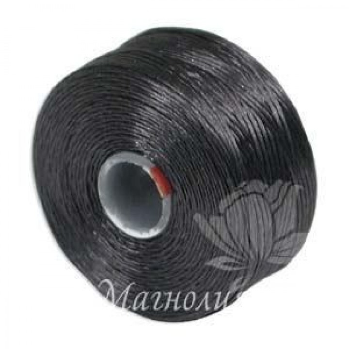Нить для бисера S-Lon AA, Charcoal Grey 