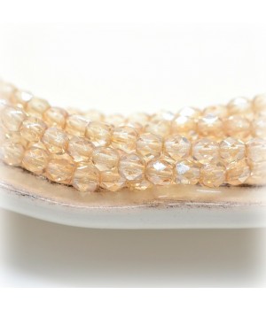 Чешские граненые бусины Champagne 4мм, 20 штук