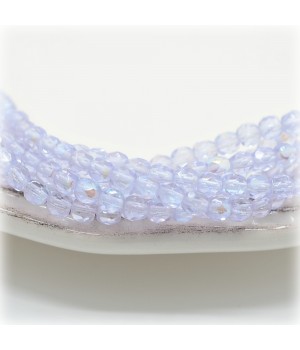 Чешские граненые бусины Alexandrite AB 4мм, 20 штук