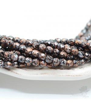 Чешские граненые бусины Tweedy Copper 4мм, 20 штук