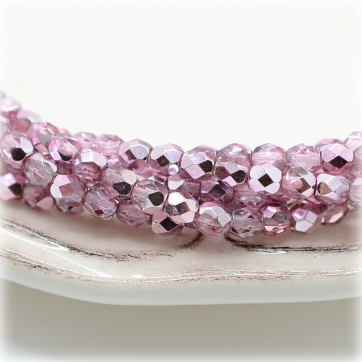 Чешские граненые бусины Flamingo 4мм, 20 штук