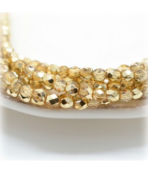 Чешские граненые бусины Apricot 4мм, 20 штук