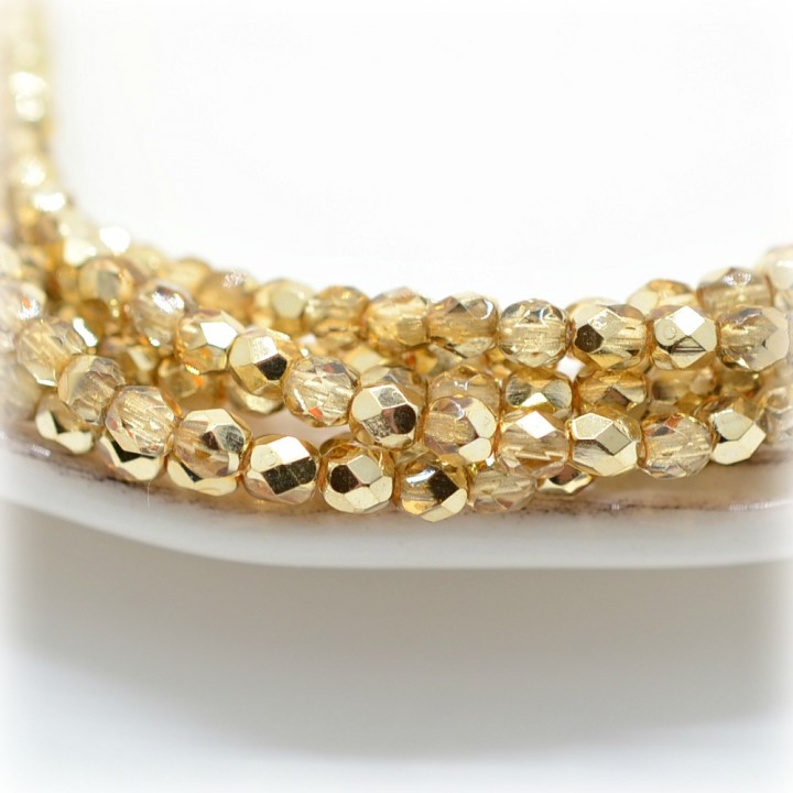 Чешские граненые бусины Apricot 4мм, 20 штук