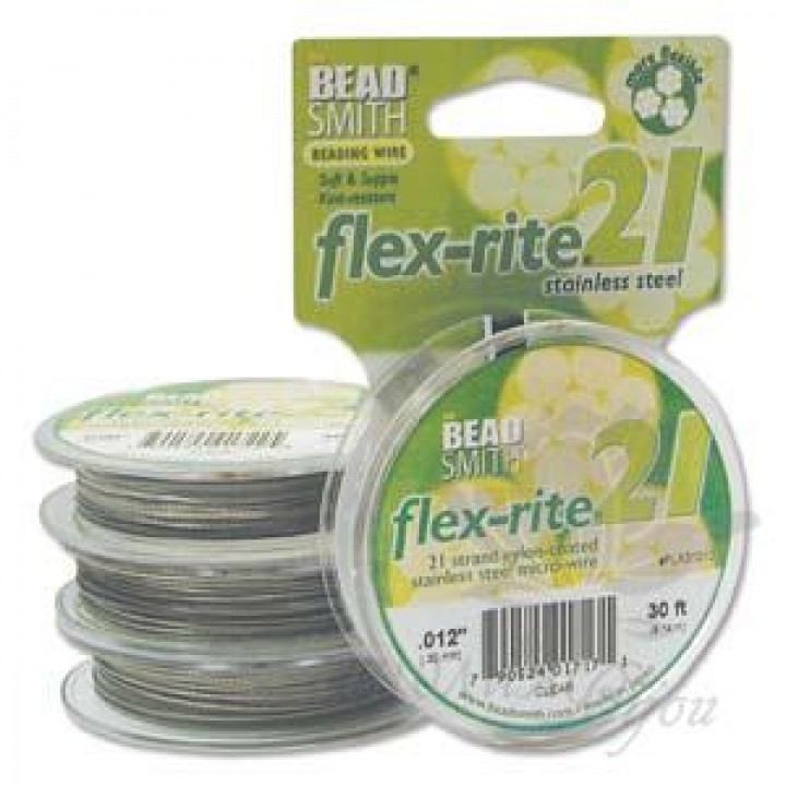 Тросик ювелирный Flex-Rite 21, прозрачный, толщина 012", 30 футов(9.14 метра)