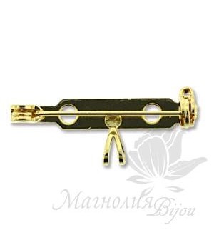 ОСНОВА ДЛЯ БРОШИ с бейлом 27 : 12мм, позолота
