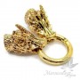 КОНЦЕВИК-застежка "Драконы", античное золото