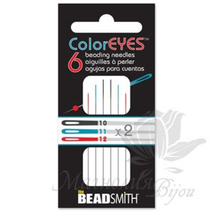 Иглы ColorEyes №10, 11, 12 для бисера и вышивки