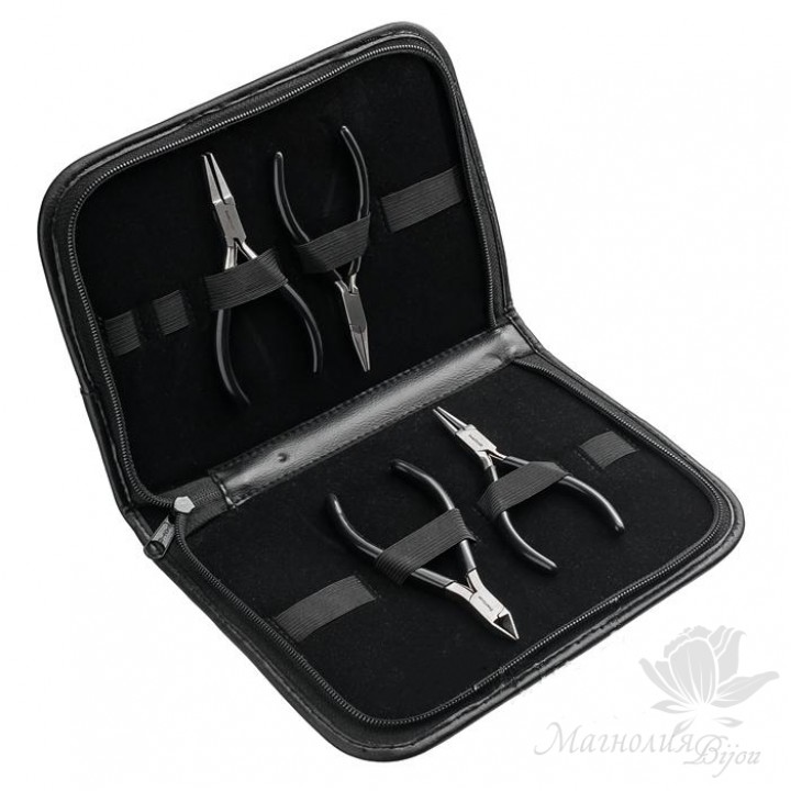 Набор из 4-х базовых инструментов для бижутерии в пенале