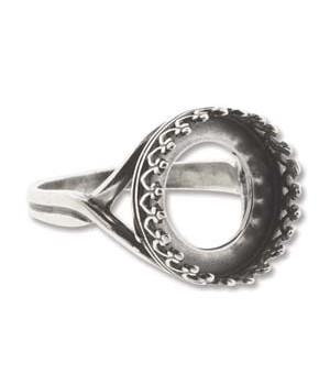 ОСНОВА ДЛЯ КОЛЬЦА 14мм, античное серебро