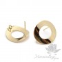 Пуссеты "Кольца гладкие 18мм", позолота 18 карат