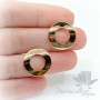 Пуссеты "Кольца гладкие 18мм", позолота 18 карат